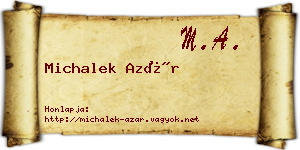 Michalek Azár névjegykártya